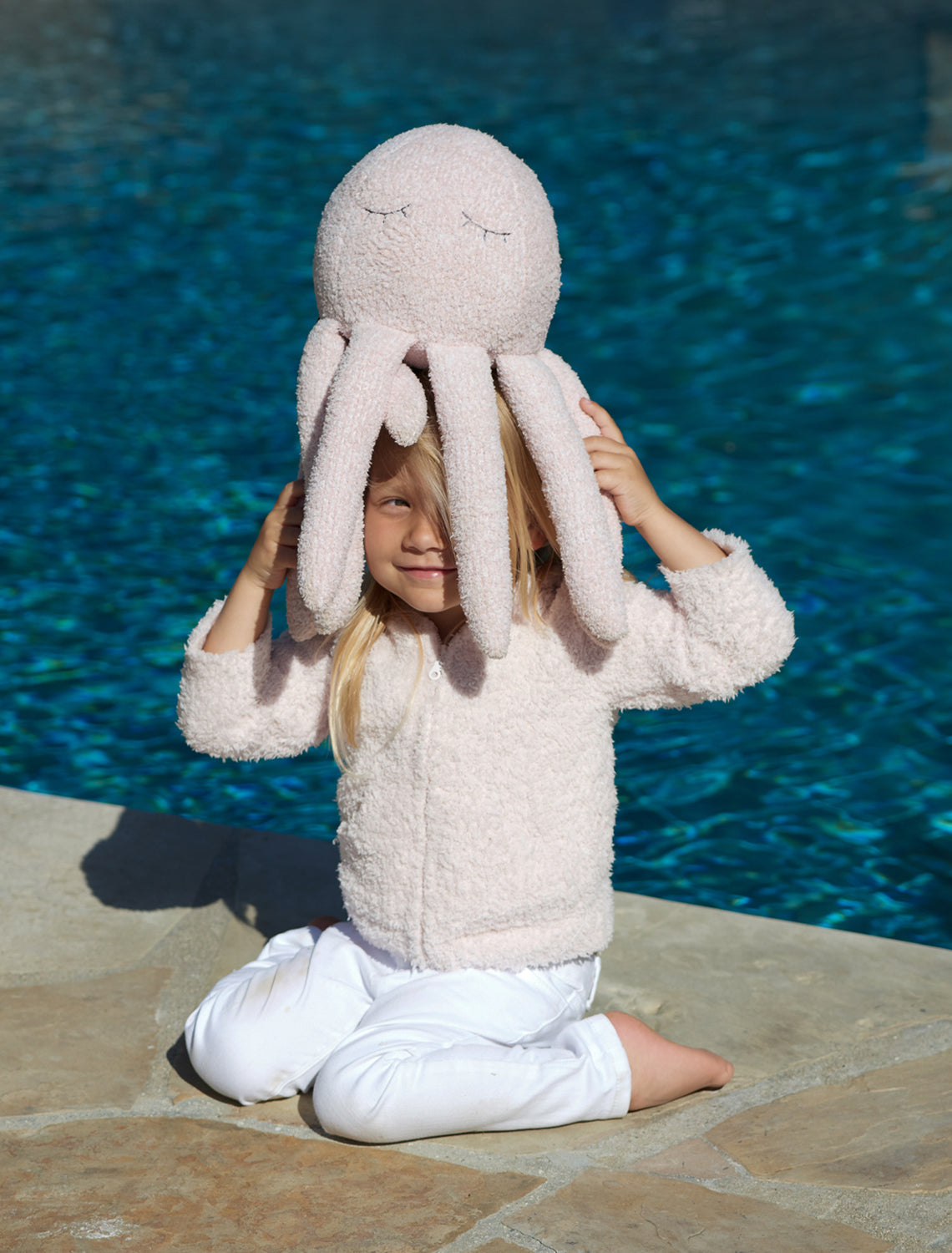 Barefoot Dreams CozyChic® Octopus Buddie - Dusty Rose/White