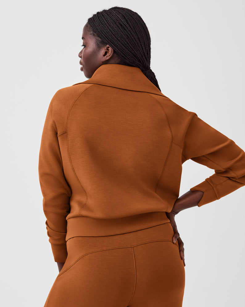 Spanx Air Essentials Half Zip-Butterscotch