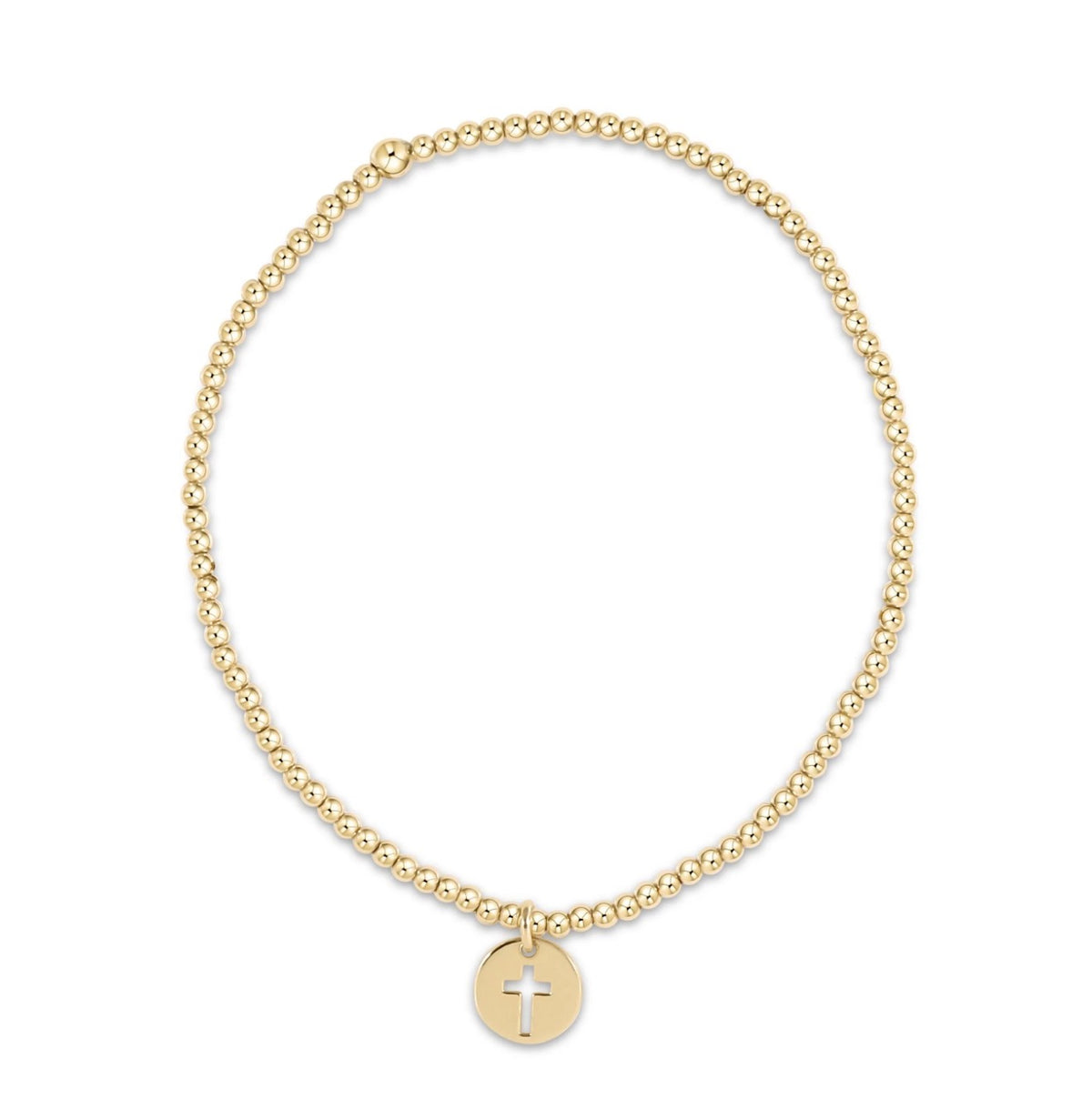 Enewton EGIRL “Classic Gold” 2mm Bead Bracelet-Blessed Gold Disc