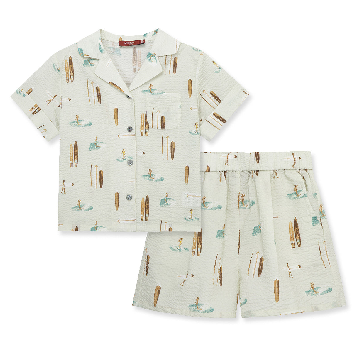 Milkbarn Kids "Vintage Surf" Button Up 2-Piece Set
