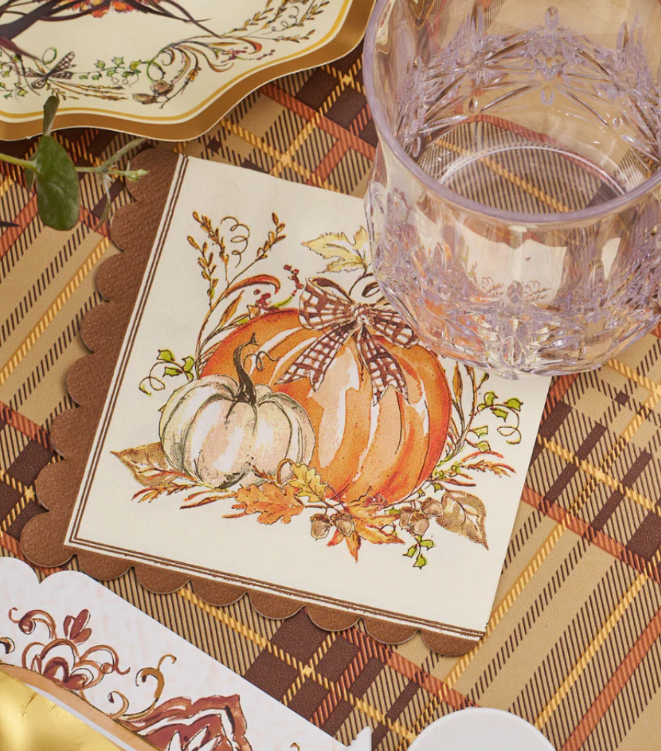 Sophistiplate “Turkey & Gourds” Cocktail Napkin