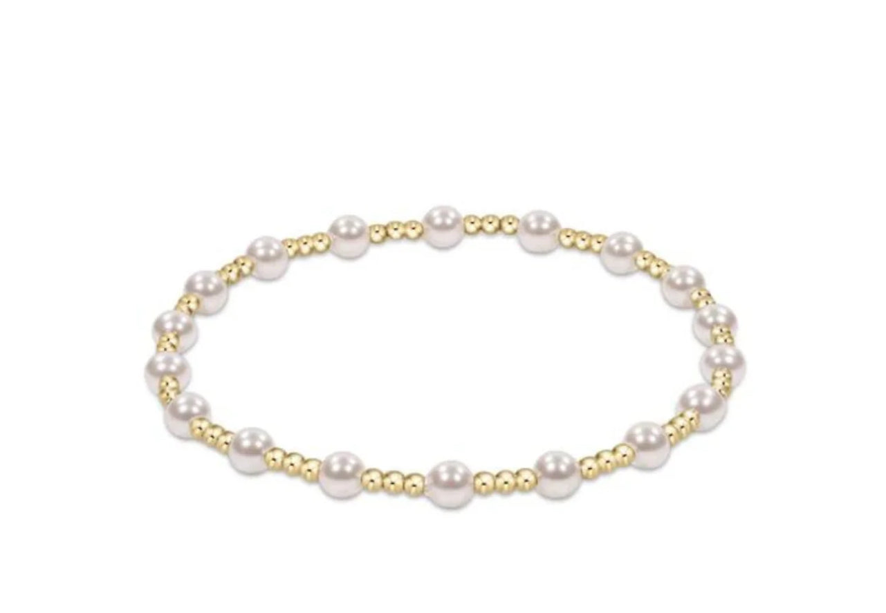 Enewton Extends “Classic Sincerity” 4mm Bracelet-Pearl