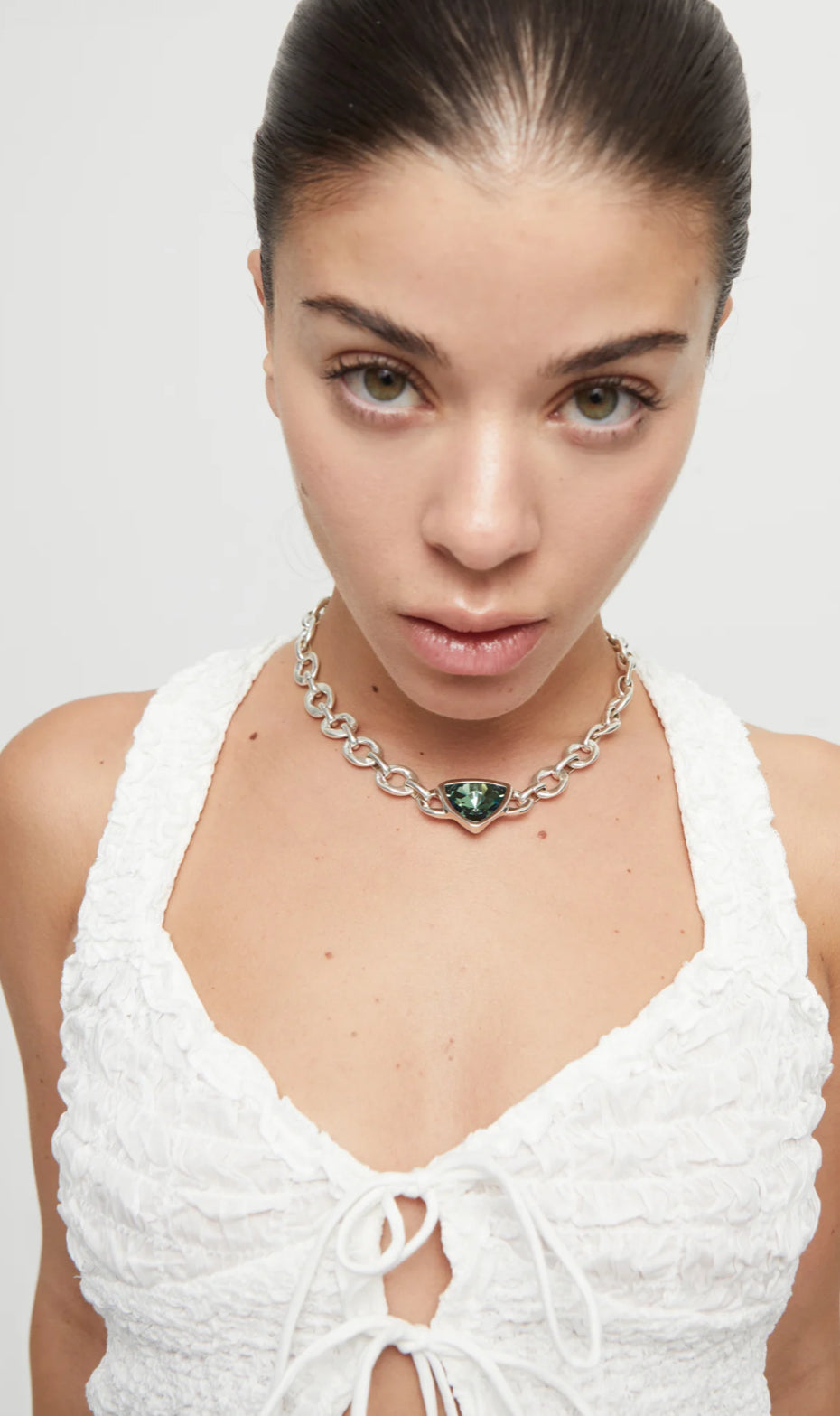 Uno de 50 "Be a Chameleon" Short Necklace-Silver/Green