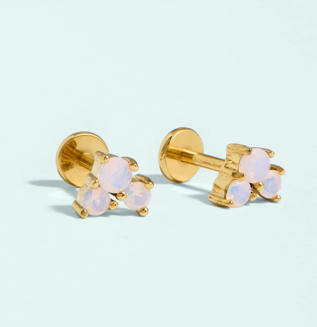 Spartina 449 SP Bubbles Flat Back Stud Earrings-Rose Opal