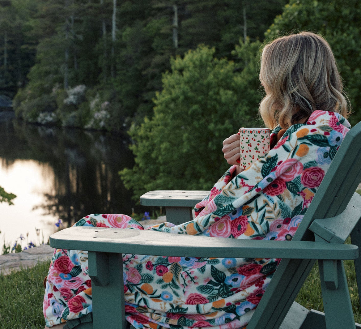 Rifle Paper Co. "Garden Party" Fleece Blanket