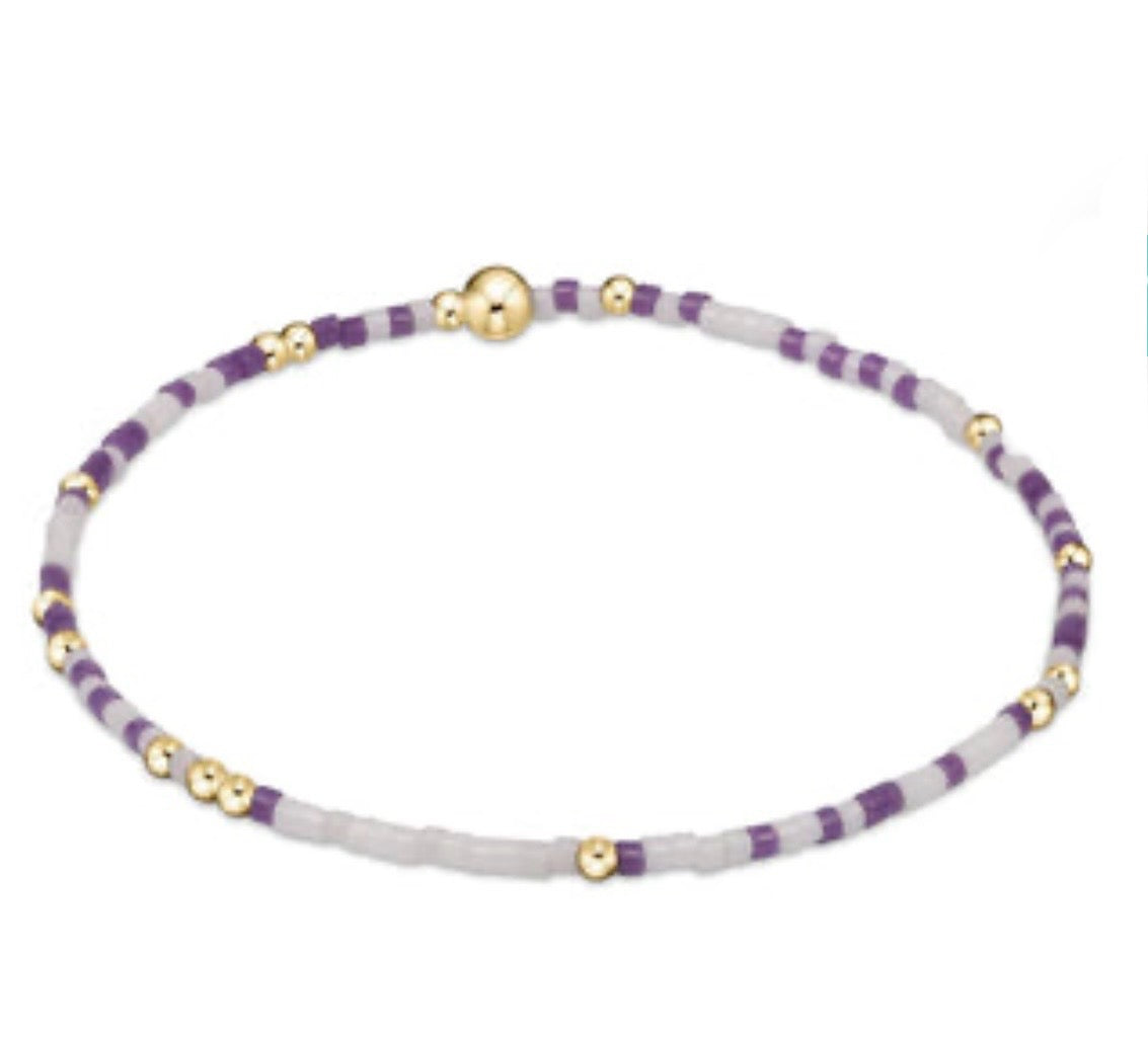 Enewton Gameday "Hope Unwritten" Bracelet-Purple/White