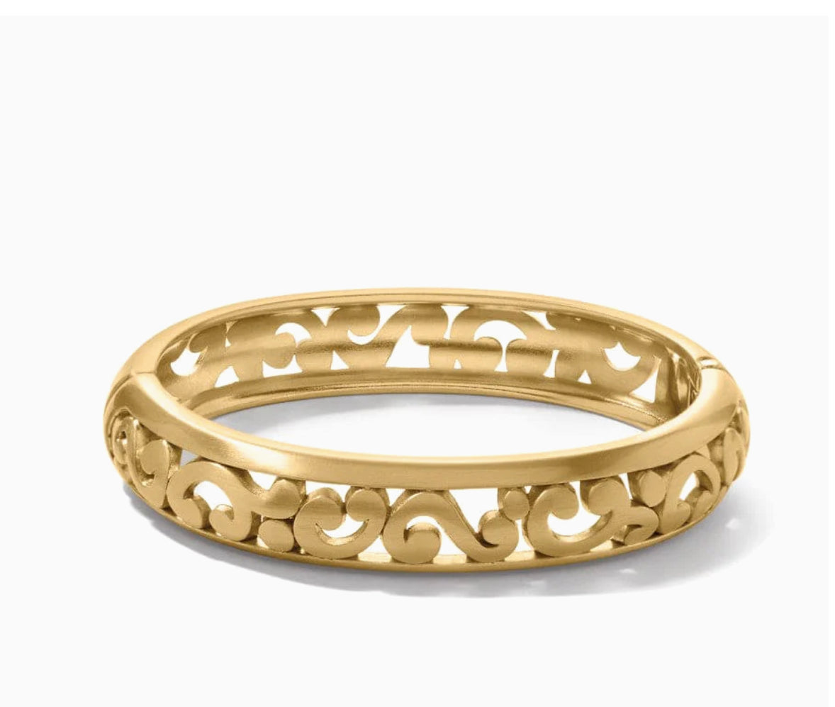 Brighton Contempo Medium Hinged Bangle-Gold
