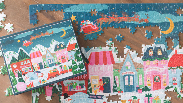 Pippi Post “Santa's Village” - 500 Piece Holiday Jigsaw Puzzle