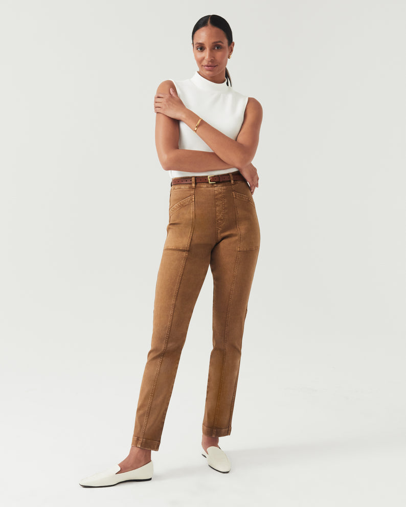 Spanx Stretch Twill Straight Leg Pant-Olive Oil – Adelaide's Boutique