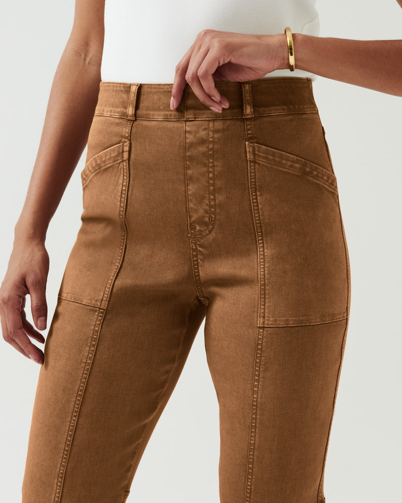 Spanx Stretch Twill Straight Leg Pant-Acorn