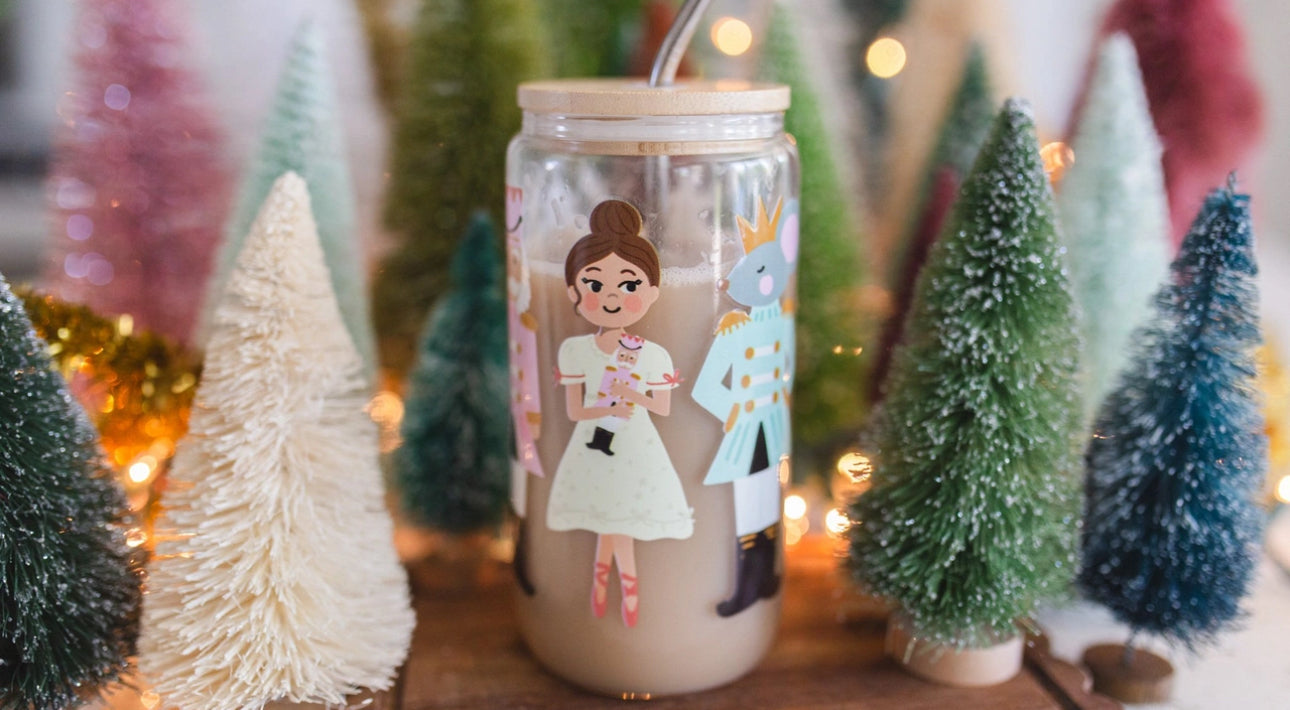 Pippi Post "Nutcracker" Christmas Glass Can
