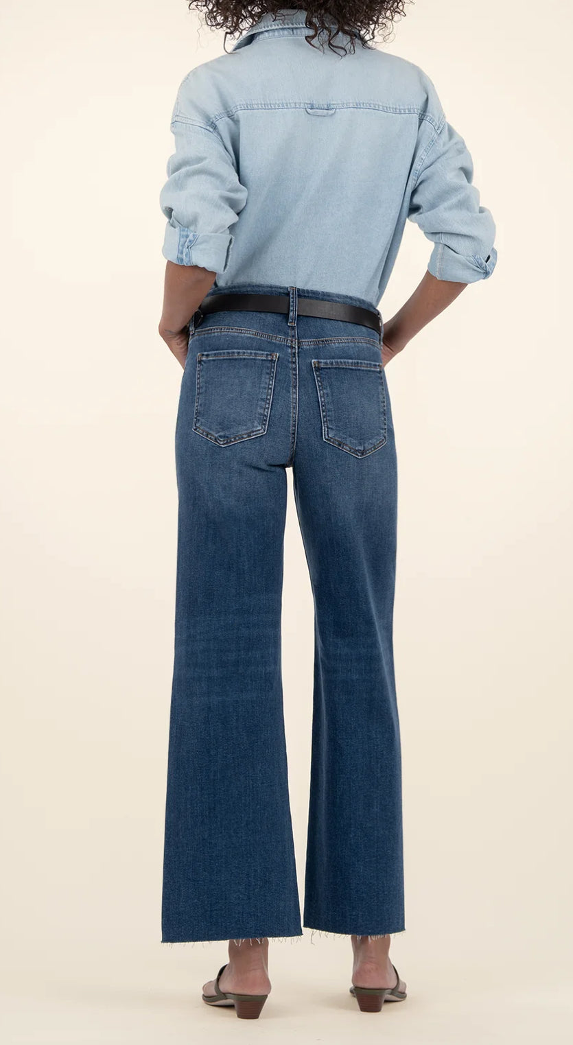 Kut from the Kloth "Meg" High Rise Fab Ab Wide Leg- Inexhaustible
