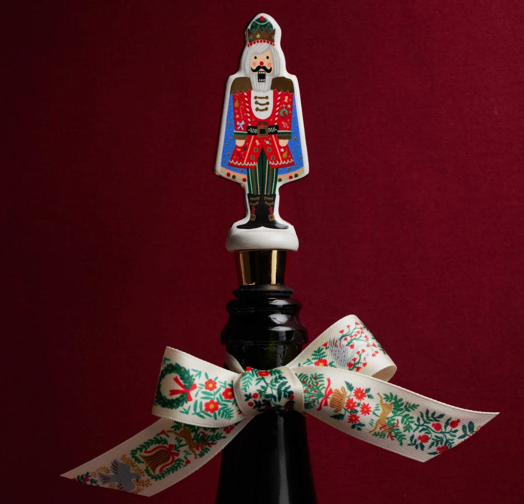 Rifle Paper Co. "Nutcracker" Porcelain Winestopper