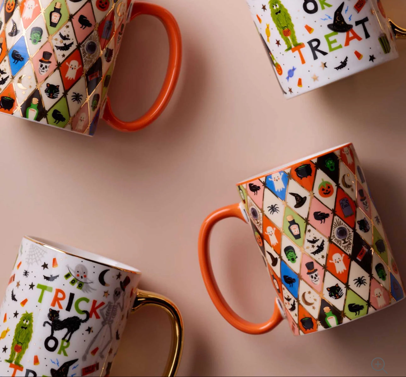 Rifle Paper Co. "Halloween Argyle" Porcelain Mug