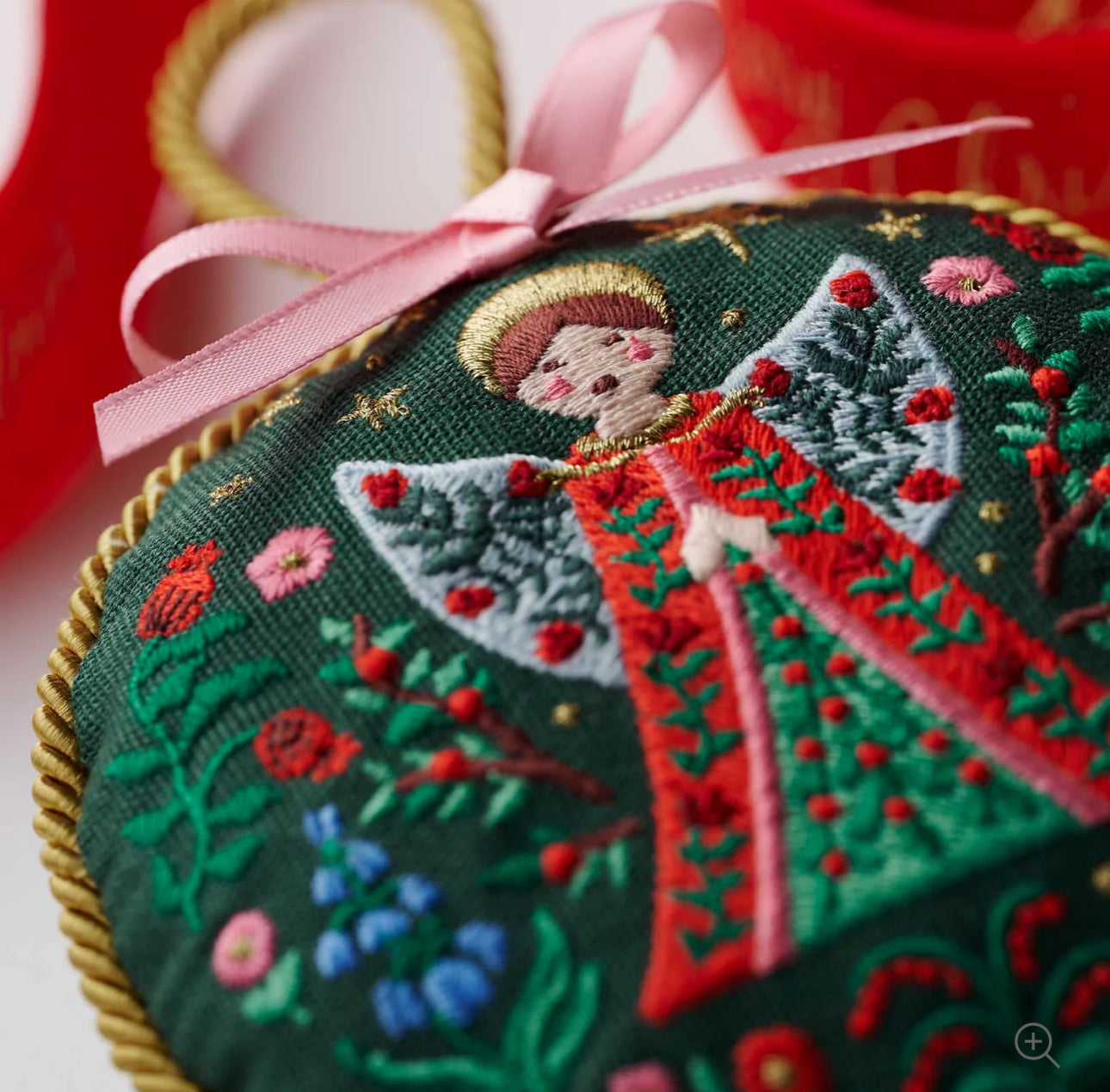 Rifle Paper Co. "Angel" Embroidered Ornament