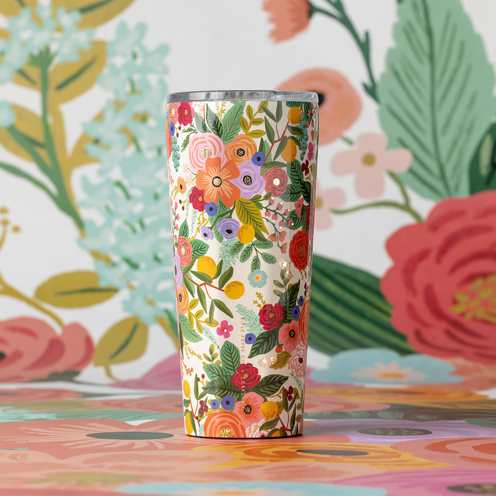 Corkcicle x Rifle Paper Co. “Garden Party Cream”- 24oz Tumbler