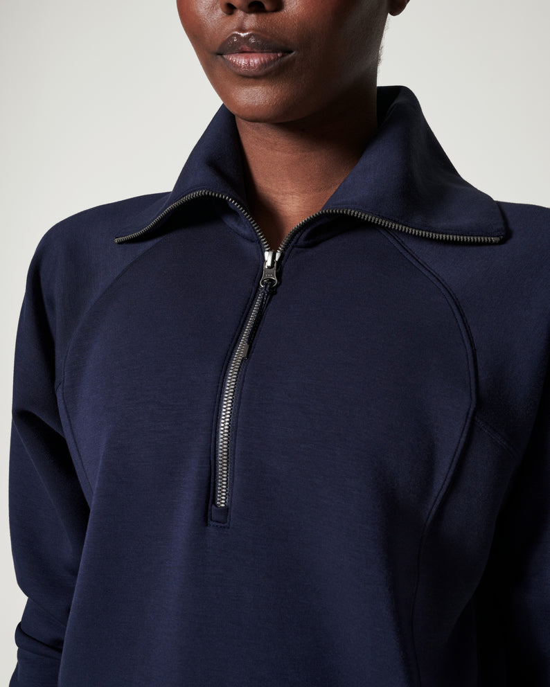 Spanx AirEssentials Half Zip-Classic Navy