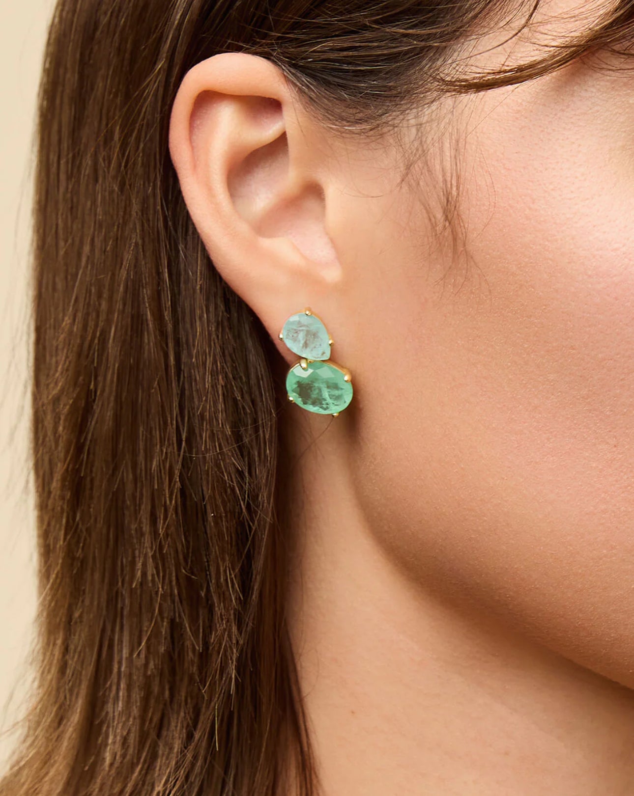 Spartina 449 Naiad Dewdrop Stud Earring-Sea Foam