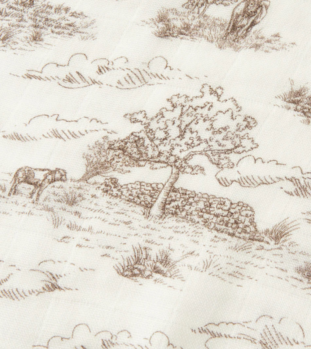 Milkbarn Kids "Country Toile" Luxe Stretch Knotted Hat