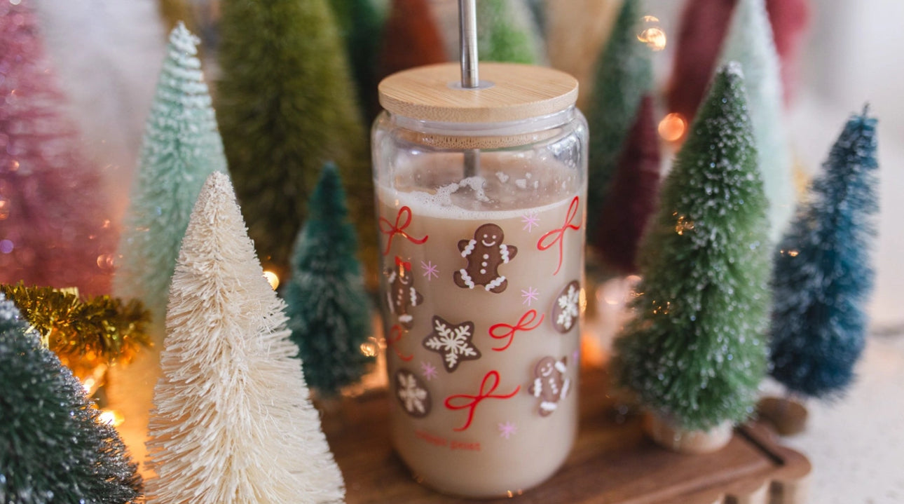 Pippi Post "Gingerbread Cookies" Christmas Glass Can