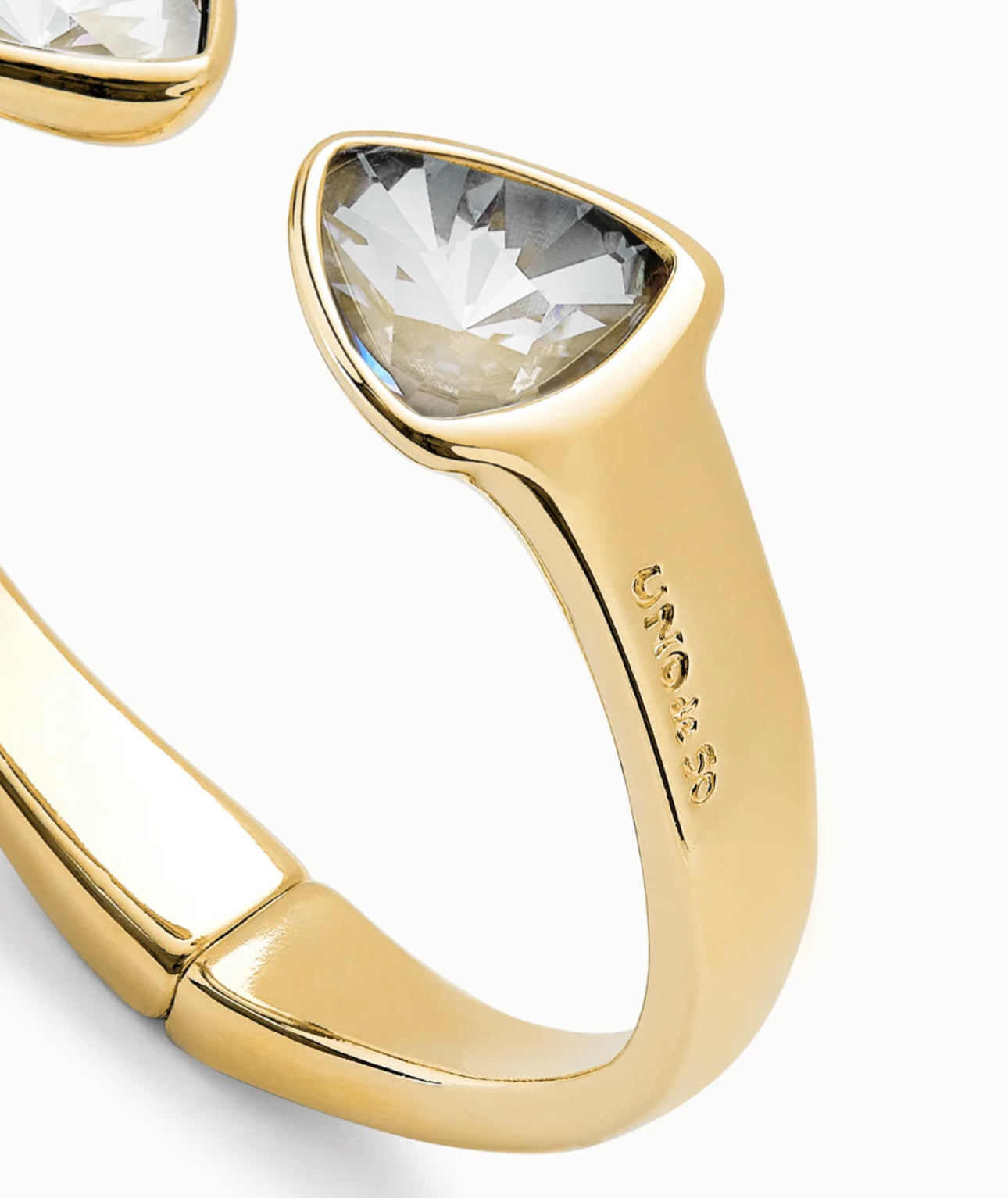 Uno de 50 "Be a Chameleon" Bangle-Gold/Moonstone