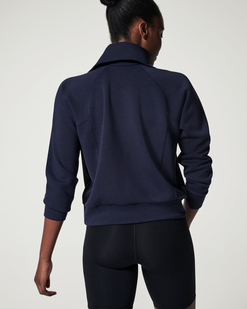 Spanx AirEssentials Half Zip-Classic Navy