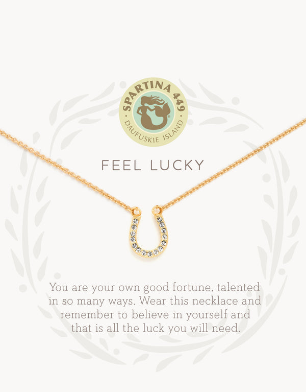 Spartina 449 SLV Necklace- Feel Lucky/Horseshoe