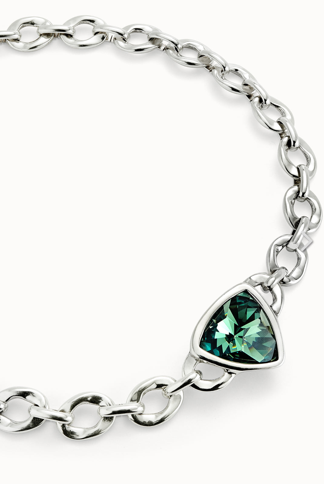 Uno de 50 "Be a Chameleon" Short Necklace-Silver/Green