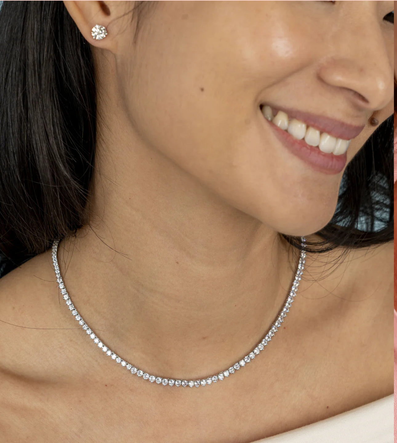 LeMel Graduated CZ Tennis Necklace