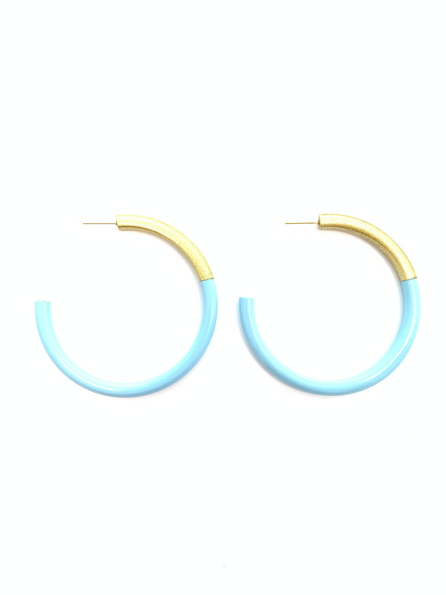 Accessory Jane "Liz" Large Hoops-Baby Blue