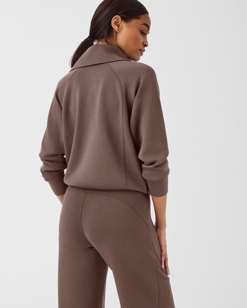 Spanx AirEssentials Half Zip-Smoke