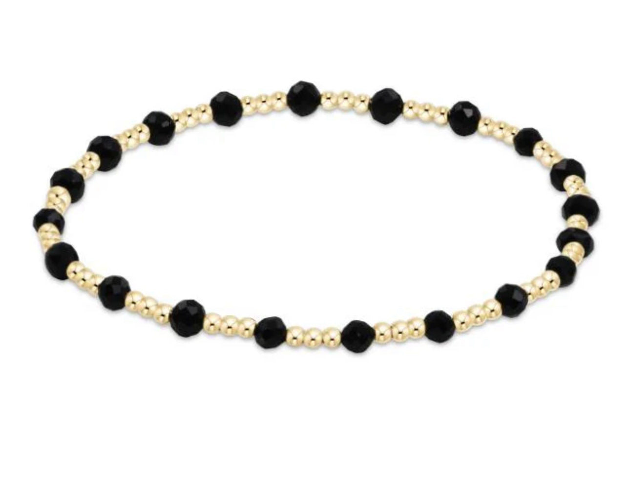 Enewton "Sincerity" Pattern 3mm Bead Bracelet -Faceted Onyx