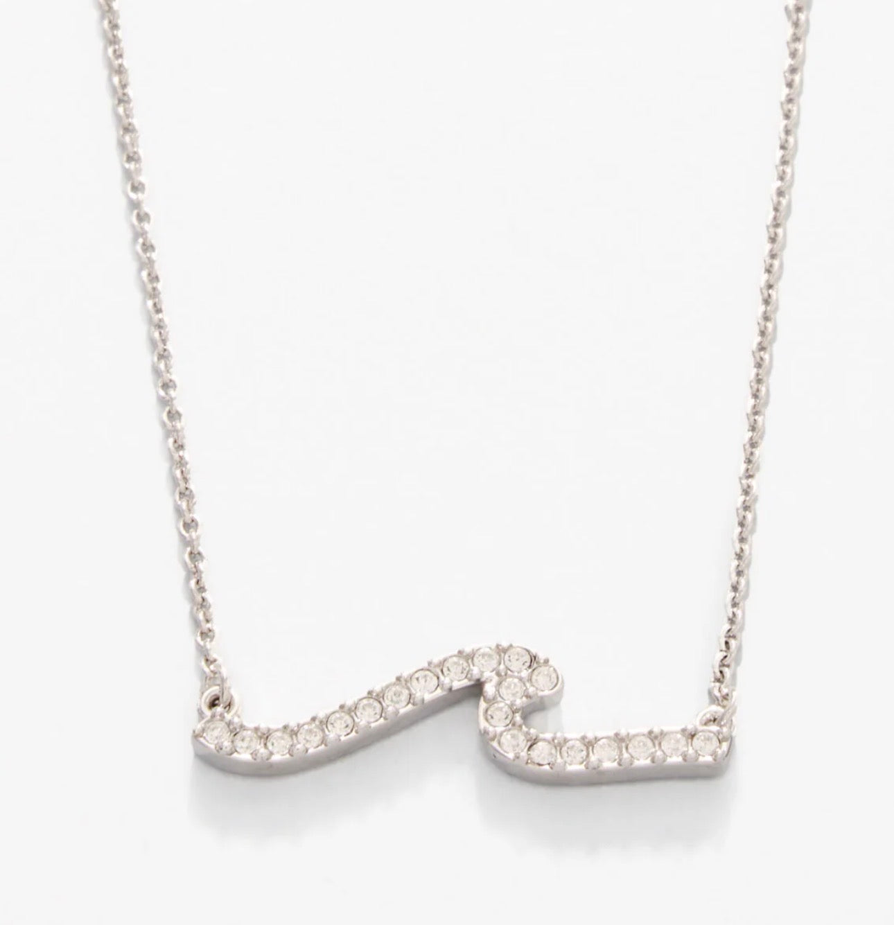 Spartina 449 Sea La Vie 18” Necklace-Hope Floats/Wave- Silver