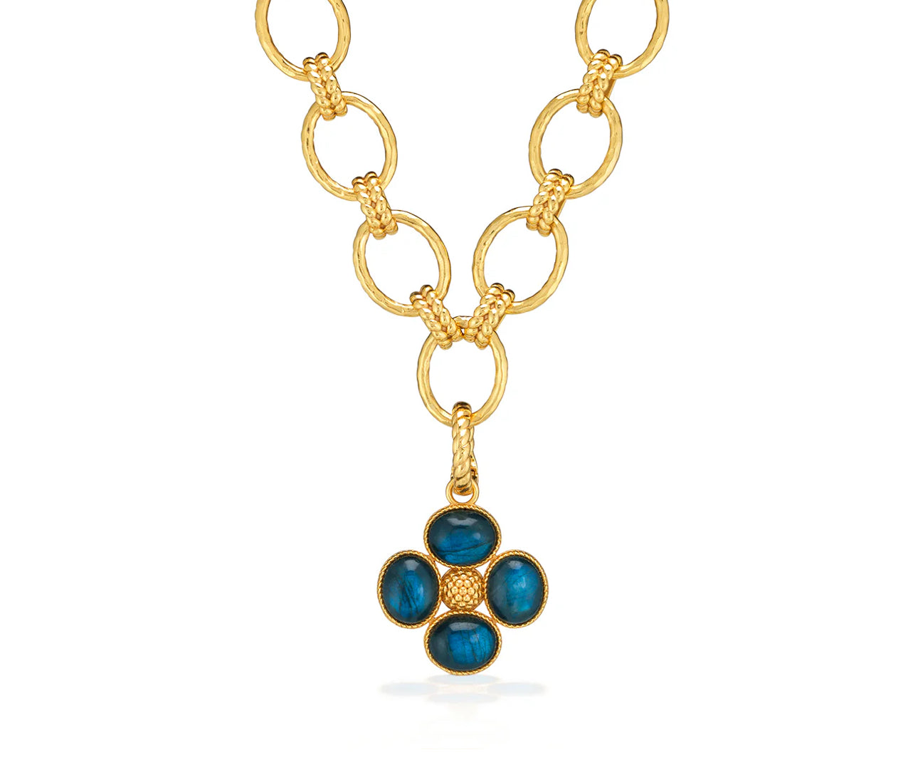 Capucine de Wulf “Berry Clover” Double-sided Pendant - Blue Labradorite