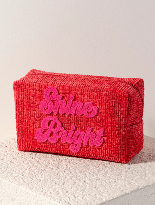 Shiraleah "Shine Bright" Zip Pouch-Red