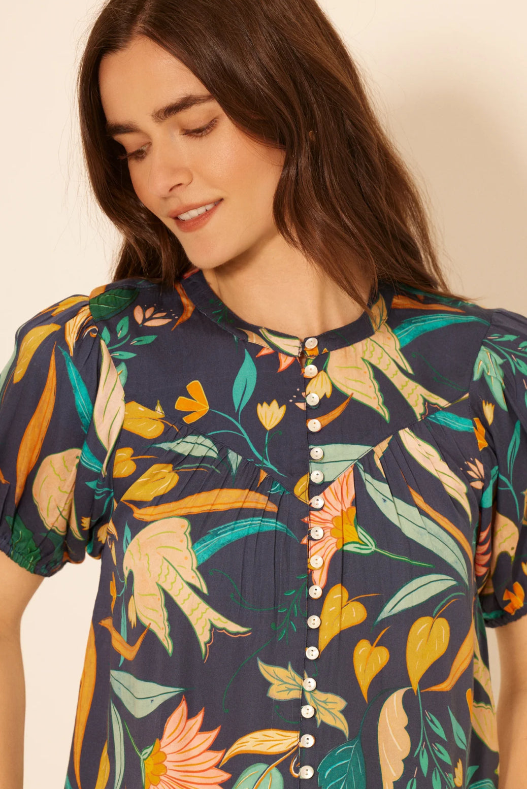 Bila 77 "Claire" Top-Navy Meadowbrook