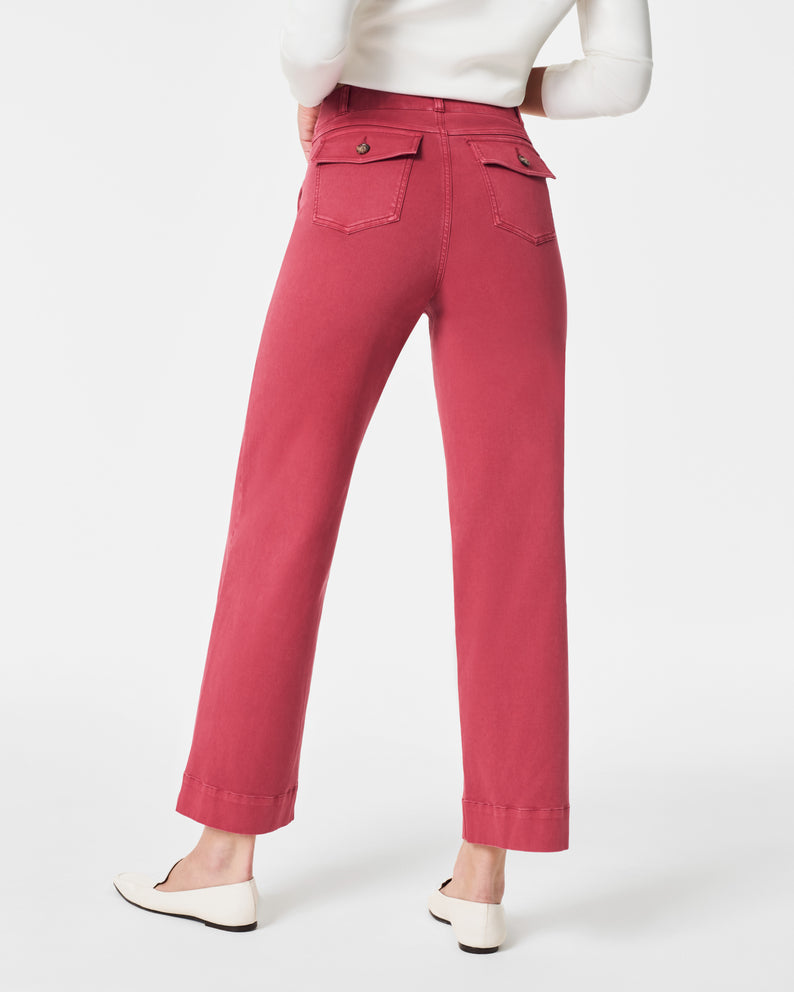 Spanx Stretch Twill Cropped Pant-Wild Rose