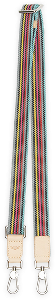 Consuela Slim Crossbody Strap-Grey Webbing 1"