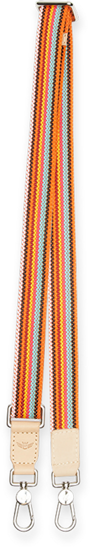 Consuela Slim Crossbody Strap-Orange Webbing 1"