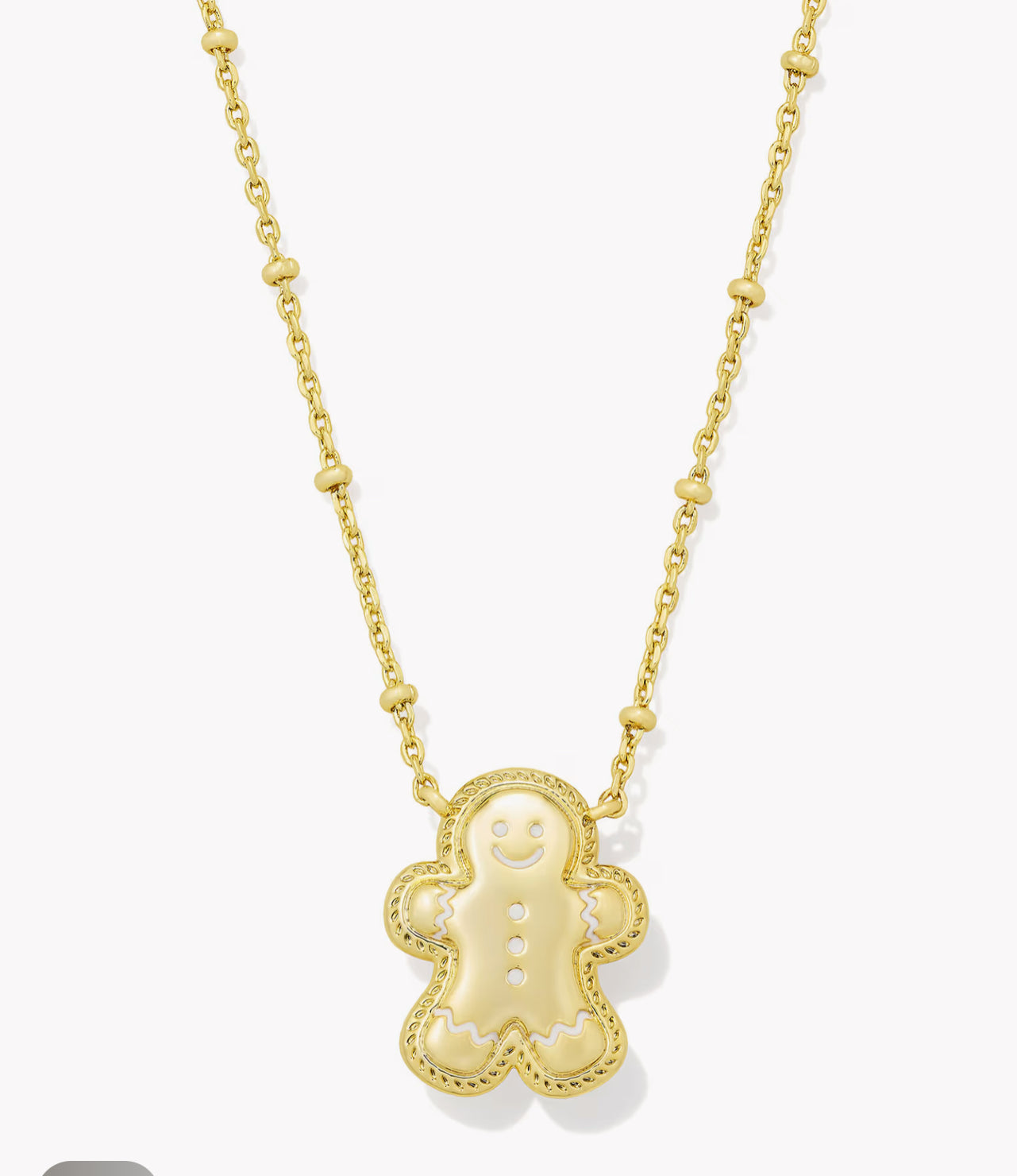 Kendra Scott Gingerbread Pendant Necklace-Gold Brown Goldstone