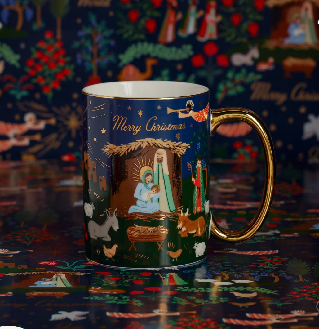 Rifle Paper Co. "Nativity Scene" Porcelain Mug