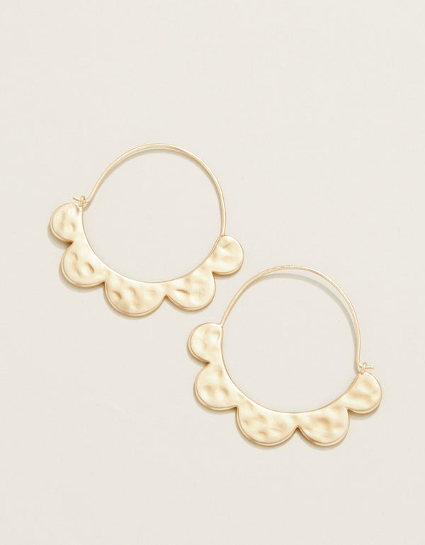 Spartina 449 Pretty Petal Hoop Earring-Gold