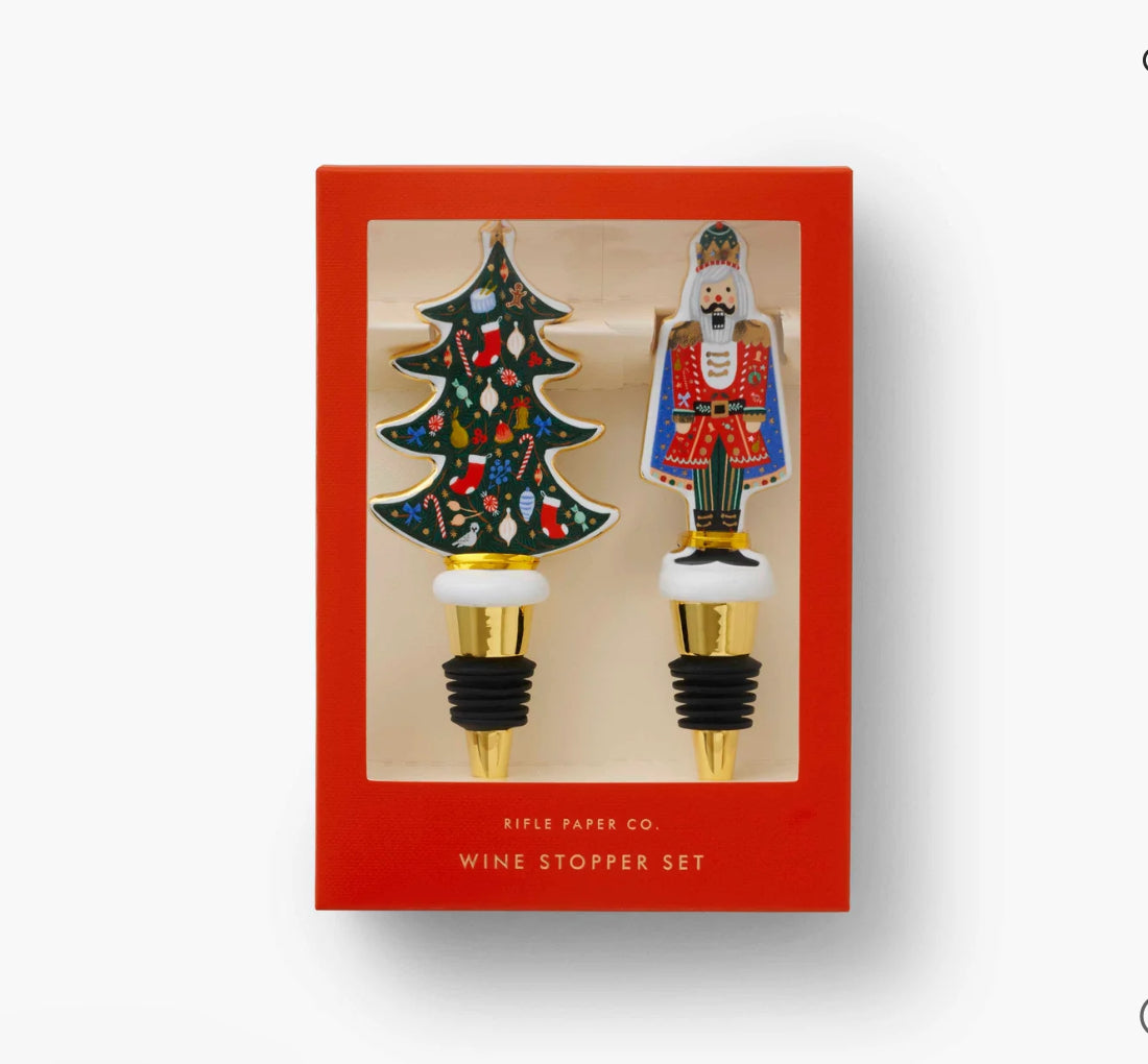 Rifle Paper Co. "Nutcracker" Porcelain Winestopper