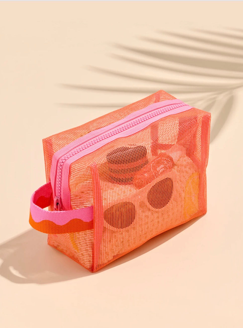 Shiraleah "Camden" Mesh Zip Pouch-Orange