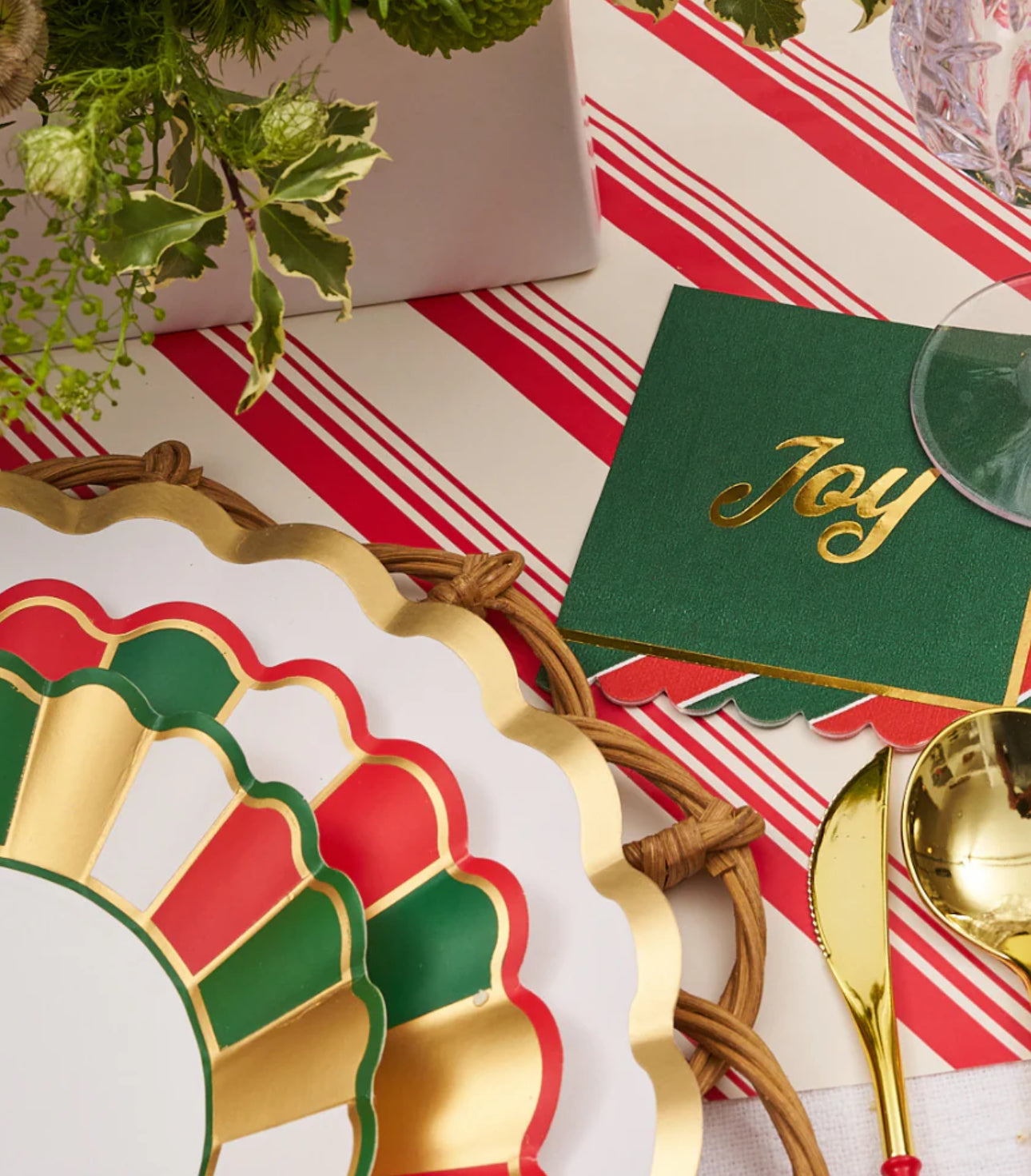 Sophistiplate “Joyful Christmas” Cocktail Napkin
