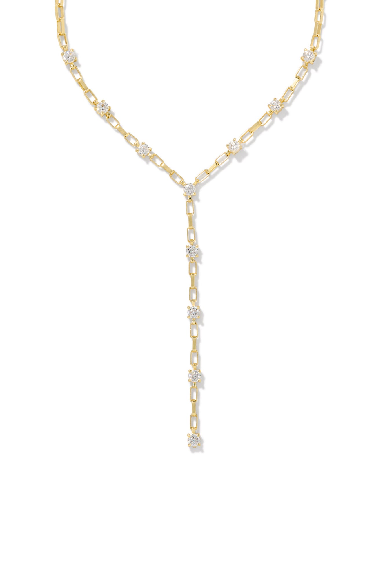 Kendra Scott Lexi Y Necklace-Gold White Crystal