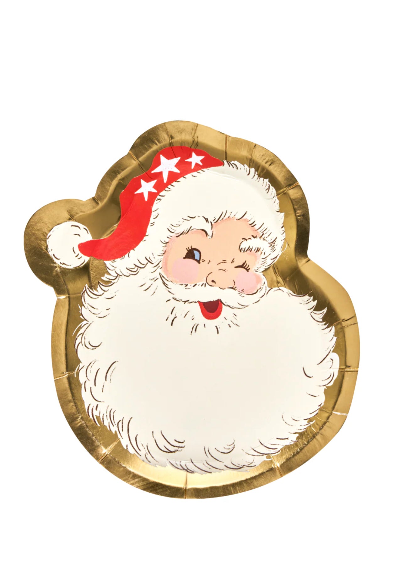 Sophistiplate Die Cut Salad Plate-Vintage Santa