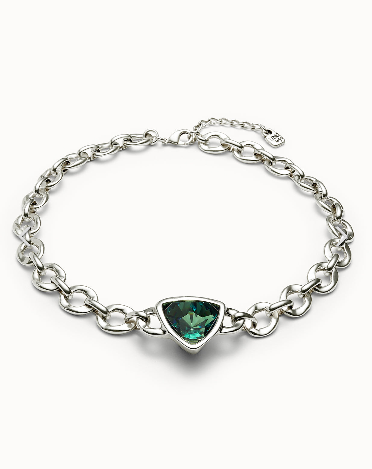 Uno de 50 "Be a Chameleon" Short Necklace-Silver/Green