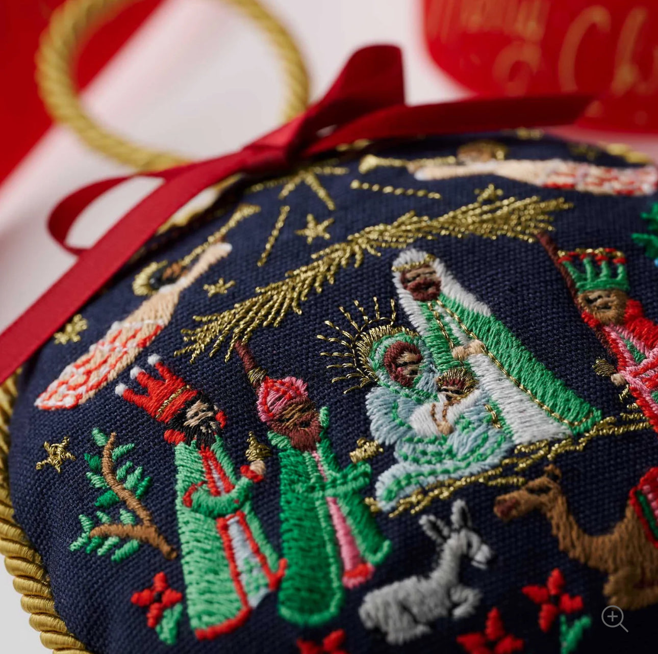 Rifle Paper Co. "Nativity" Embroidered Ornament