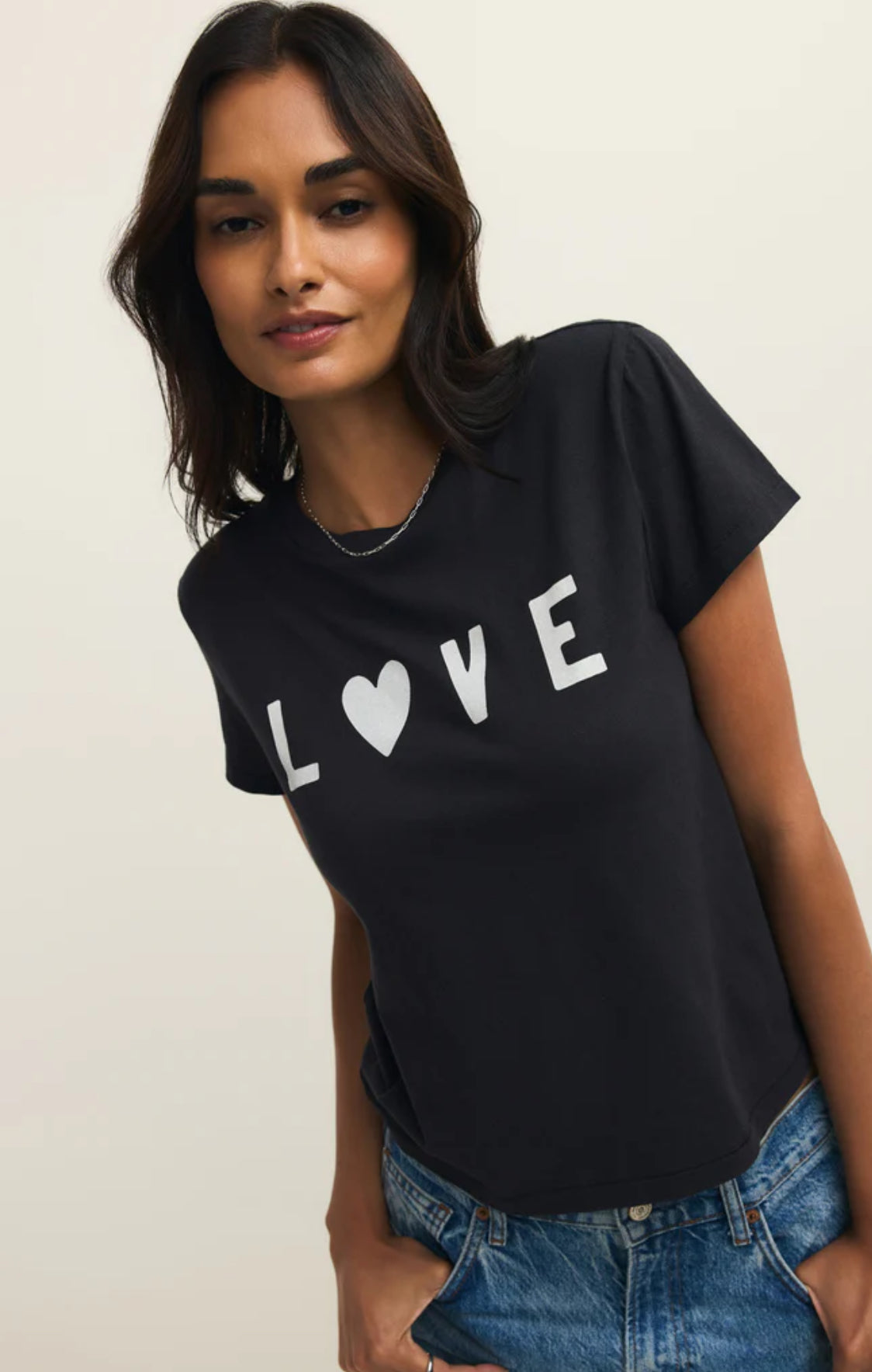 Z Supply Adore Tourist Tee-Black Sand